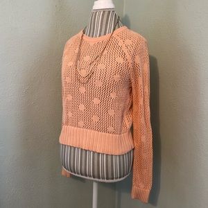 Coral Banana Republic Polka Dot Sweater Cotton S